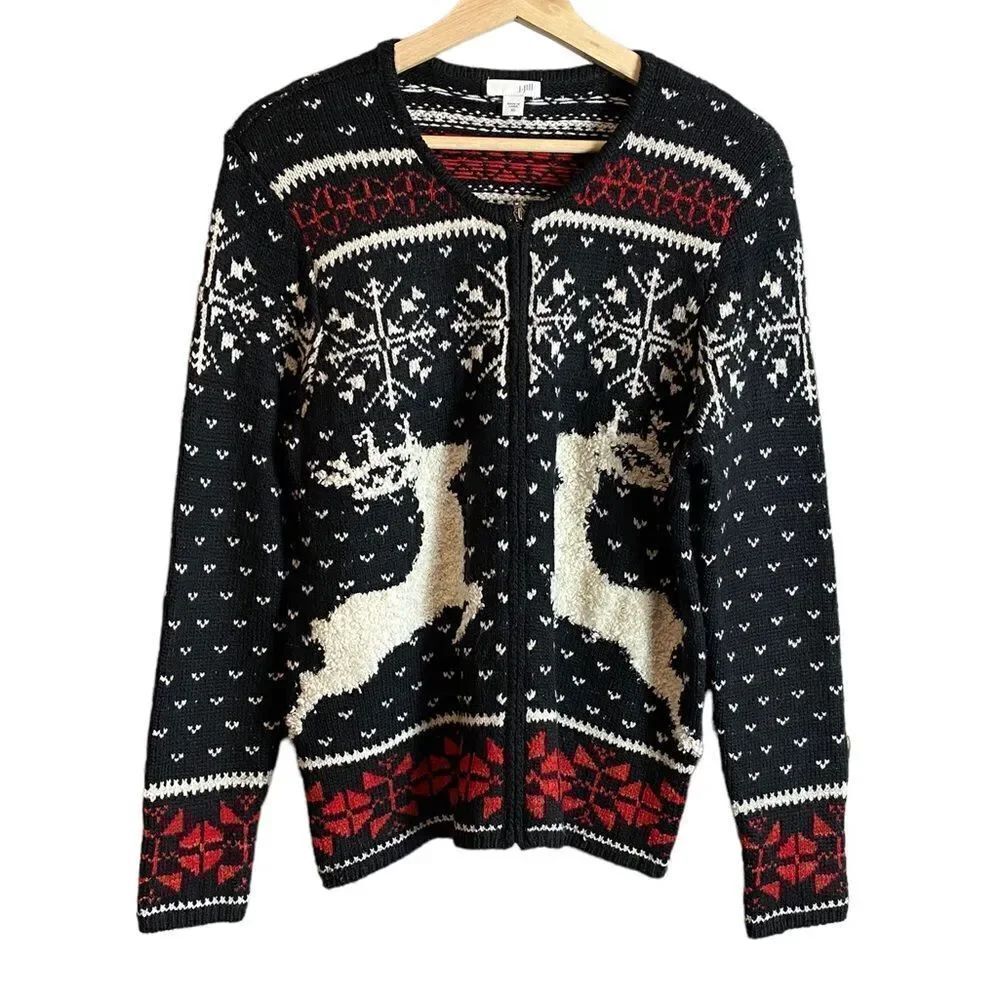 J.Jill fair isle nordic holiday sweater
